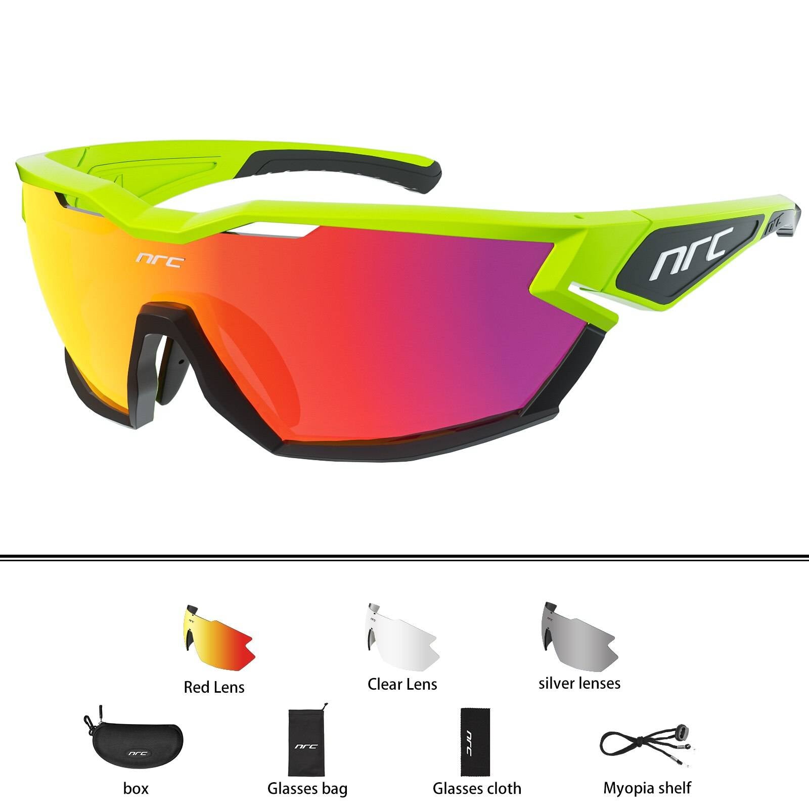 Techwear NRC P-Ride Photochromic Cycling Glasses man Mountain Bike Bicycle Sport Cycling Sunglasses MTB Cycling Eyewear woman color: 04 Lenses Color: Photochromic-2lens 