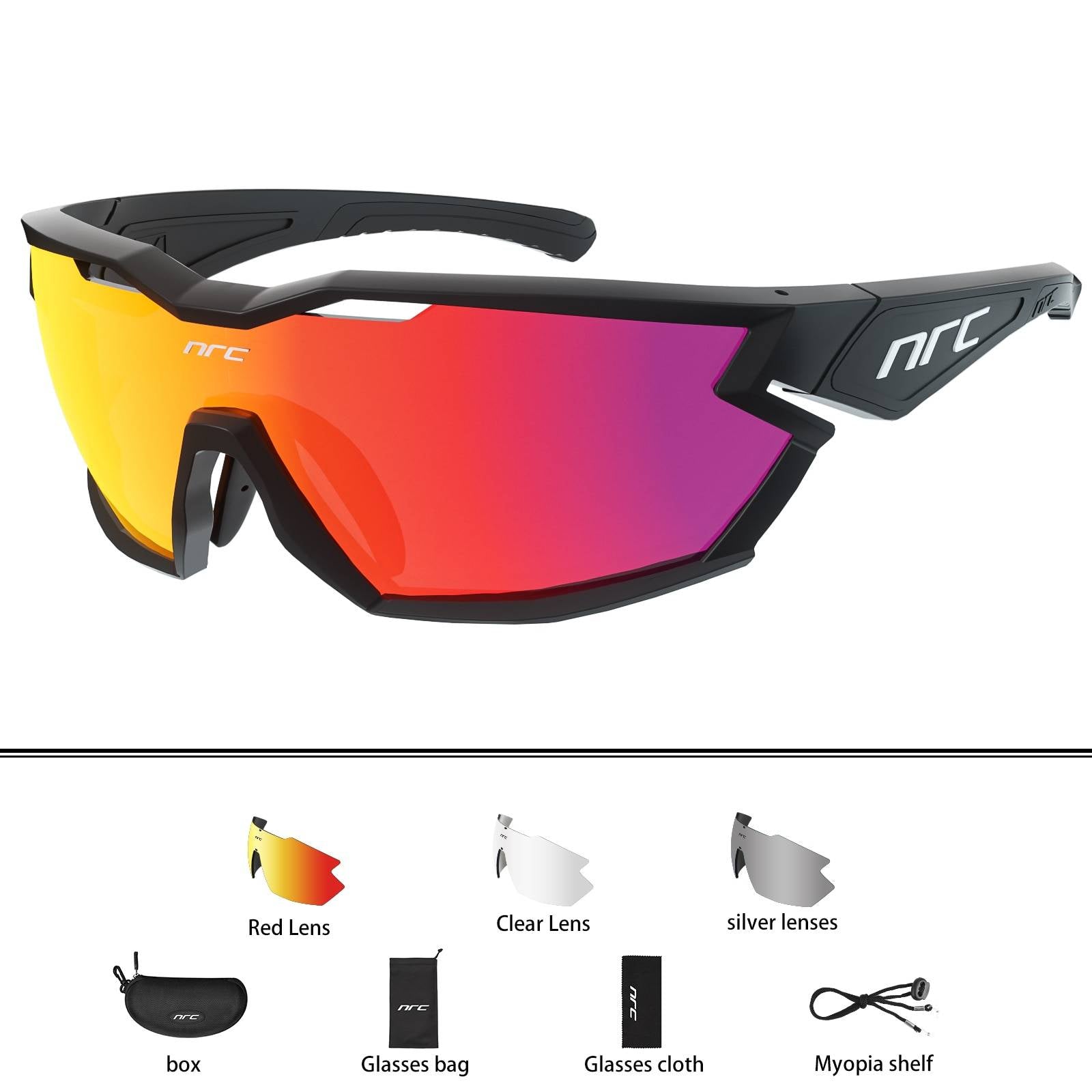 Techwear NRC P-Ride Photochromic Cycling Glasses man Mountain Bike Bicycle Sport Cycling Sunglasses MTB Cycling Eyewear woman color: 05 Lenses Color: Photochromic-2lens 