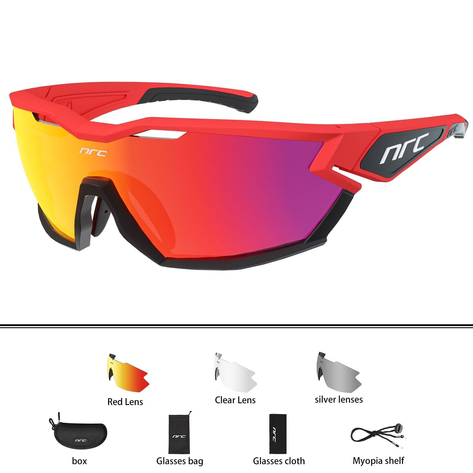 Techwear NRC P-Ride Photochromic Cycling Glasses man Mountain Bike Bicycle Sport Cycling Sunglasses MTB Cycling Eyewear woman color: 02 Lenses Color: Photochromic-2lens 