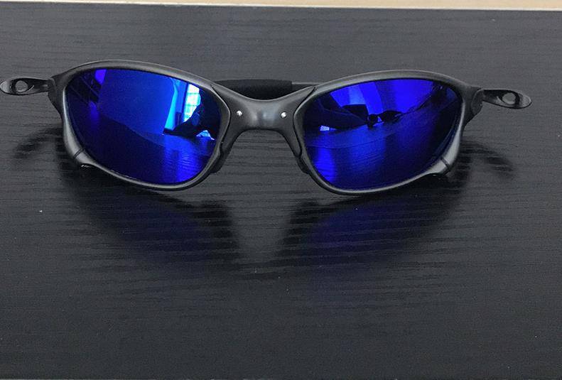 Techwear Sports Riding Cycling Sunglasses Metal Frame Polarized Cycling Glasses Men’s Sunglasses UV400 Glasses Cycling Eyewear D4-3 color: Blue Eyewear Size: One Size 