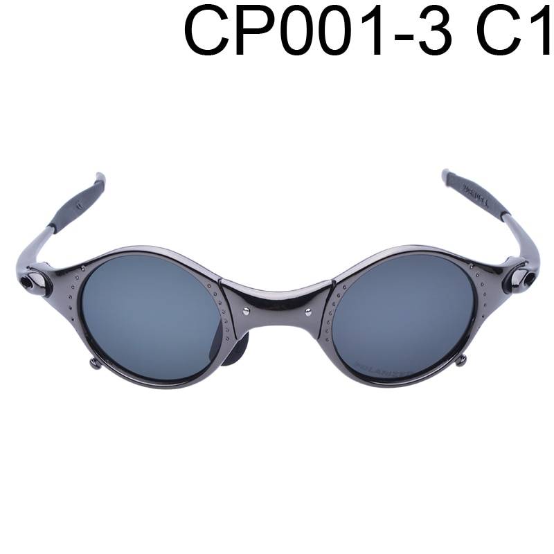 Techwear Sports Riding Cycling Sunglasses Metal Frame Polarized Cycling Glasses Men’s Sunglasses UV400 Glasses Cycling Eyewear E5-1 color: black Eyewear Size: One Size 