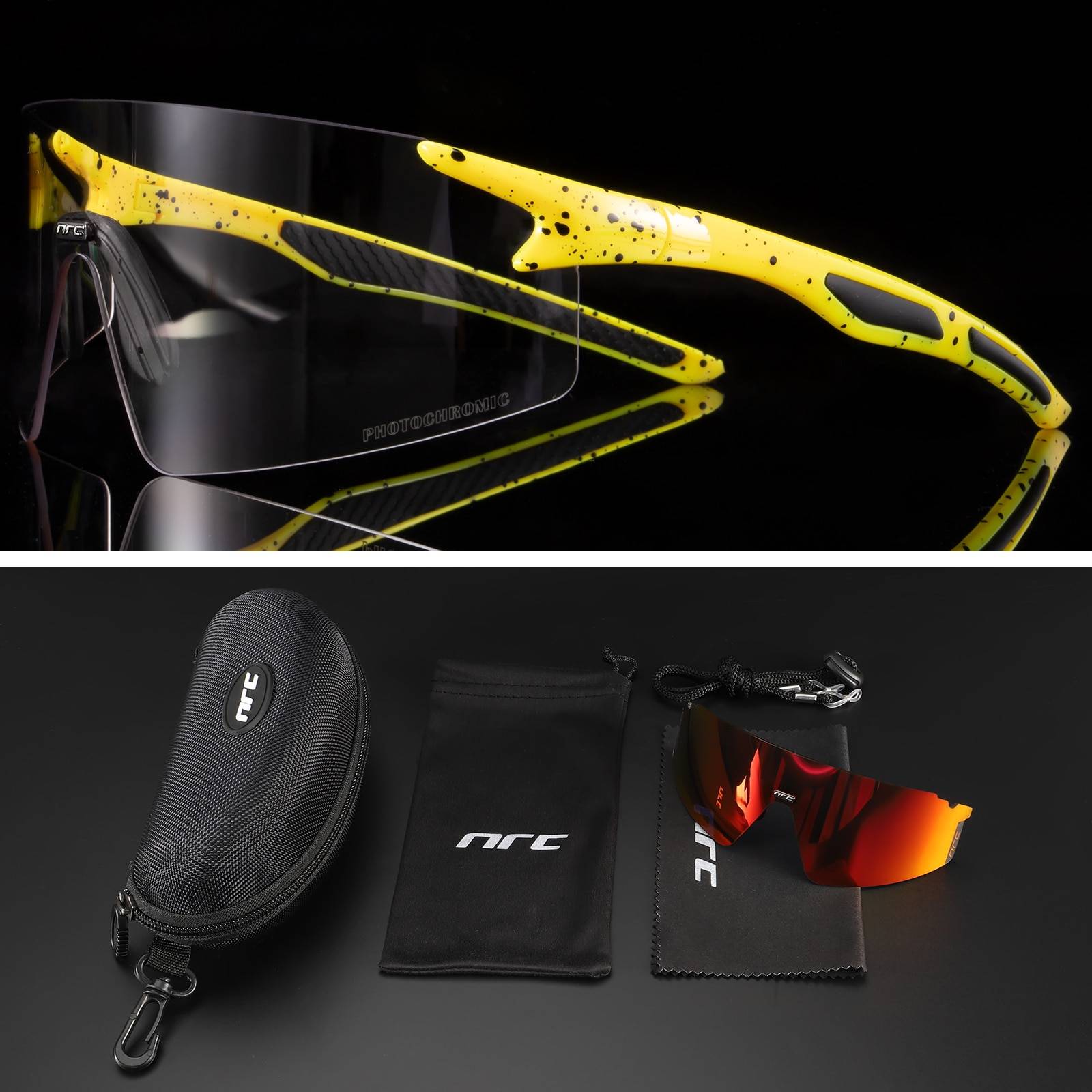 Techwear UV400 Cycling Sunglasses TR90 Sports Bicycle Glasses MTB Mountain Bike Fishing Hiking Riding Eyewear for men women color: 13 Lenses Color: 3 lens 