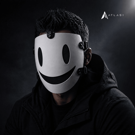 قناع cosplay أنيمي بابتسامة techwear