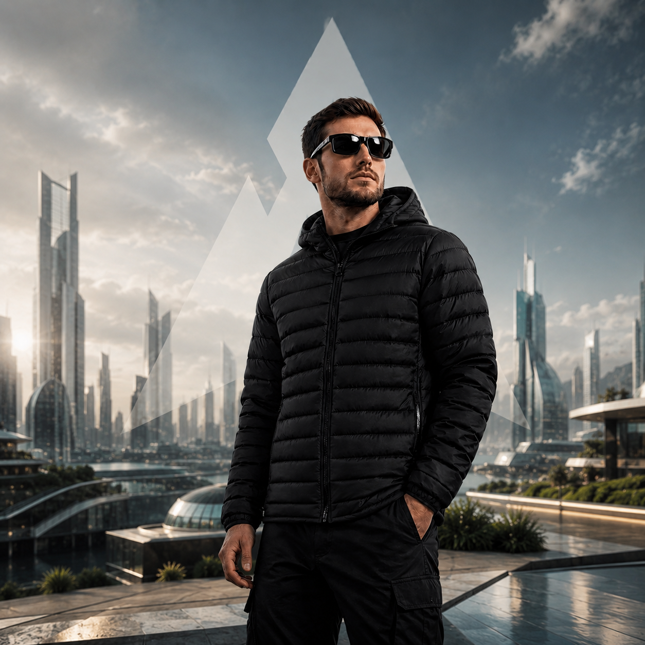 Techwear Lightweight Windproof Cotton Jacket Men