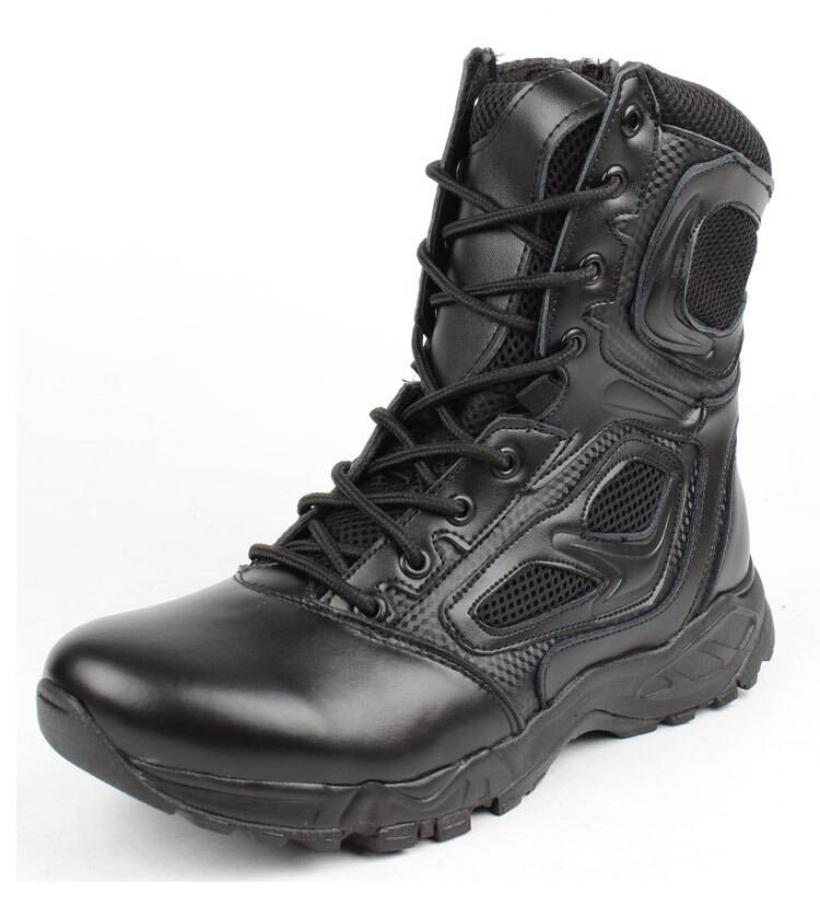 TerraTrooper© Men’s Waterproof Leather Techwear High Boots color: black Shoe Size: 10 