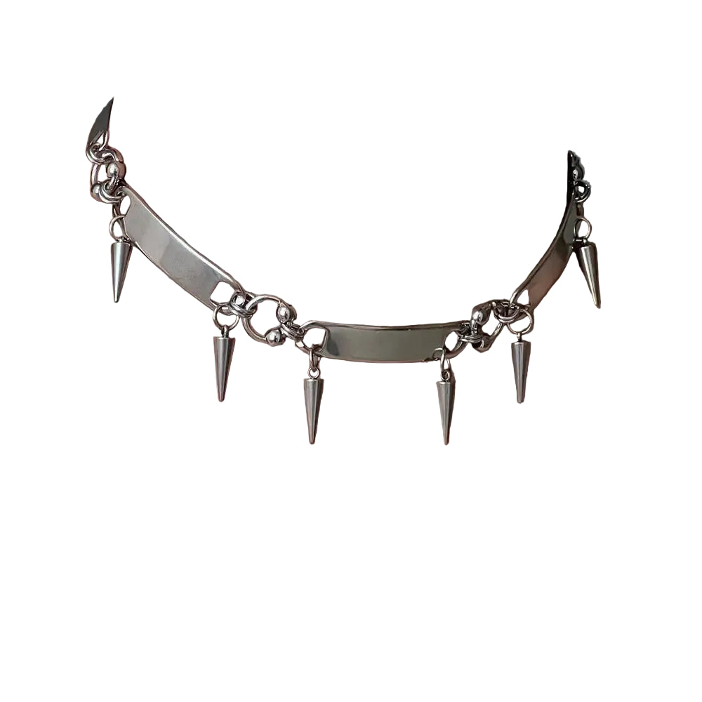 Titanium Steel Rivet Punk Choker Necklace