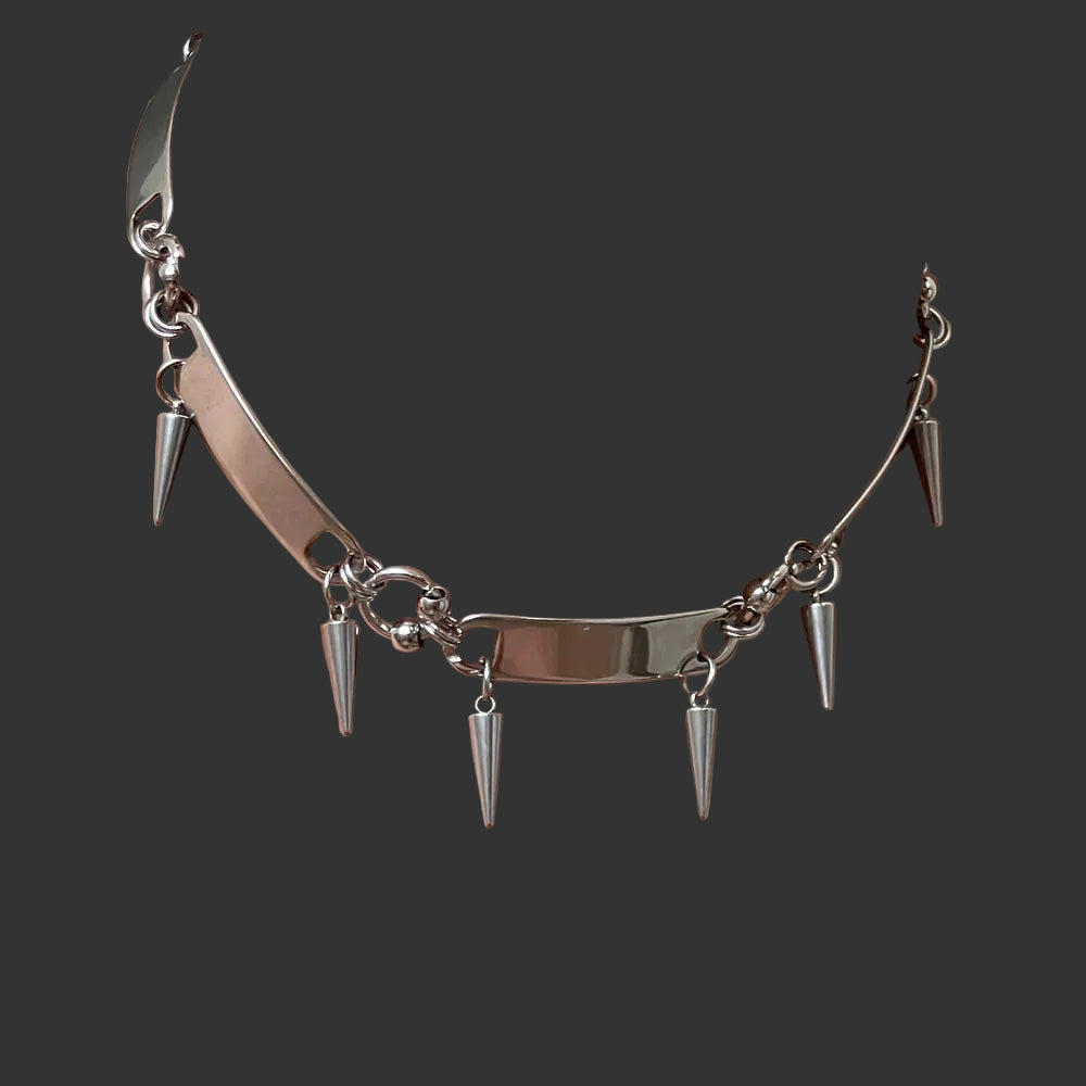 Titanium Steel Rivet Punk Choker Necklace