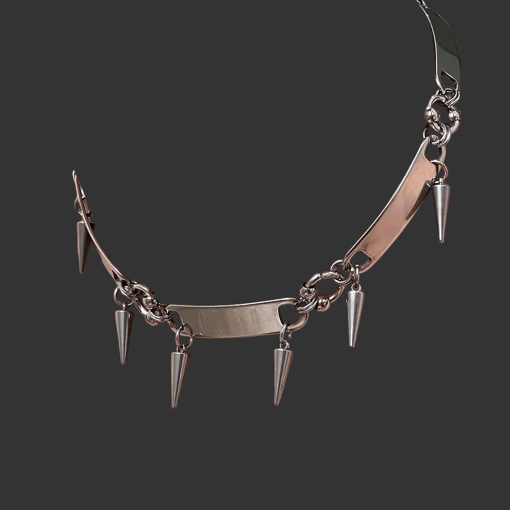 Titanium Steel Rivet Punk Choker Necklace