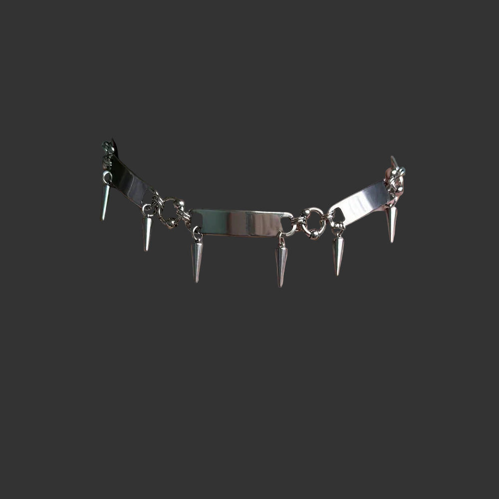 Titanium Steel Rivet Punk Choker Necklace