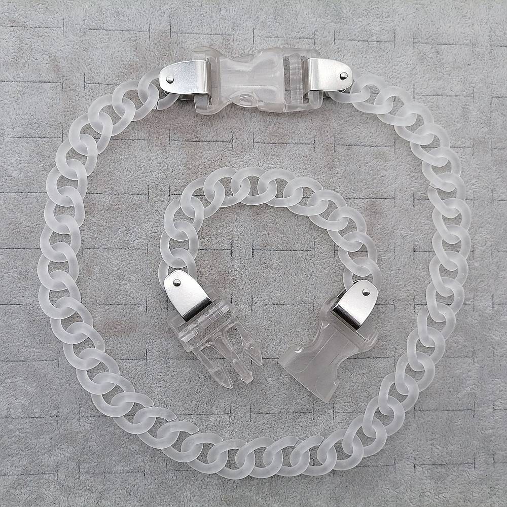 Unisex Acrylic Oversized Chain Techwear Necklace 