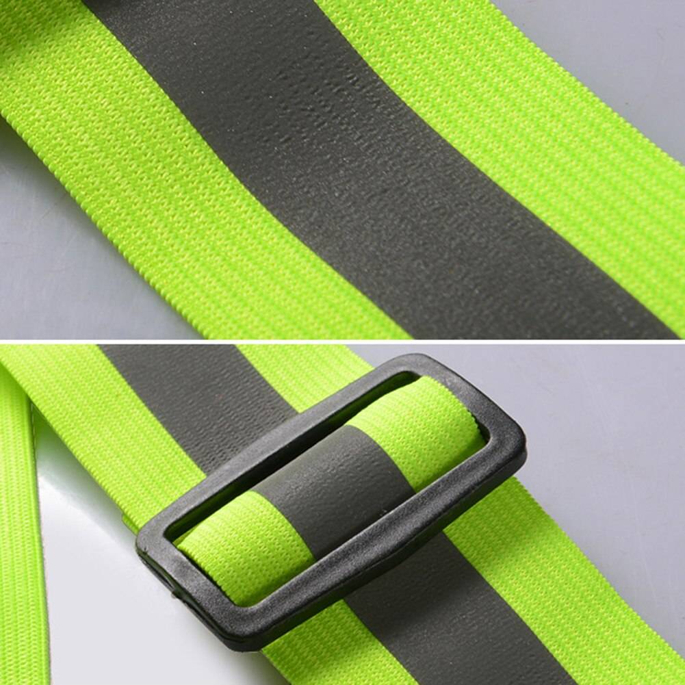 Unisex Adjustable Reflective Safety Vest Outdoor Running Cycling Vest Harness Reflective Belt Safety Jacket For Men Women 