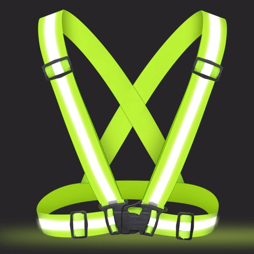 Unisex Adjustable Reflective Safety Vest Outdoor Running Cycling Vest Harness Reflective Belt Safety Jacket For Men Women 