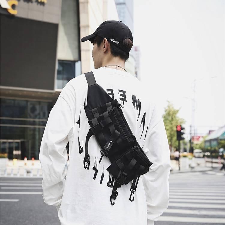 Unisex Streetwear Techwear Tactical Waist Pack 