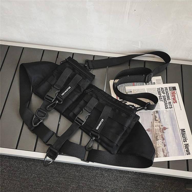Unisex Streetwear Techwear Tactical Waist Pack 