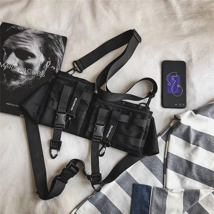 Unisex Streetwear Techwear Tactical Waist Pack 