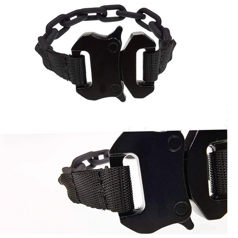Unisex Tactical Buckle Oversized Chain Bracelet 