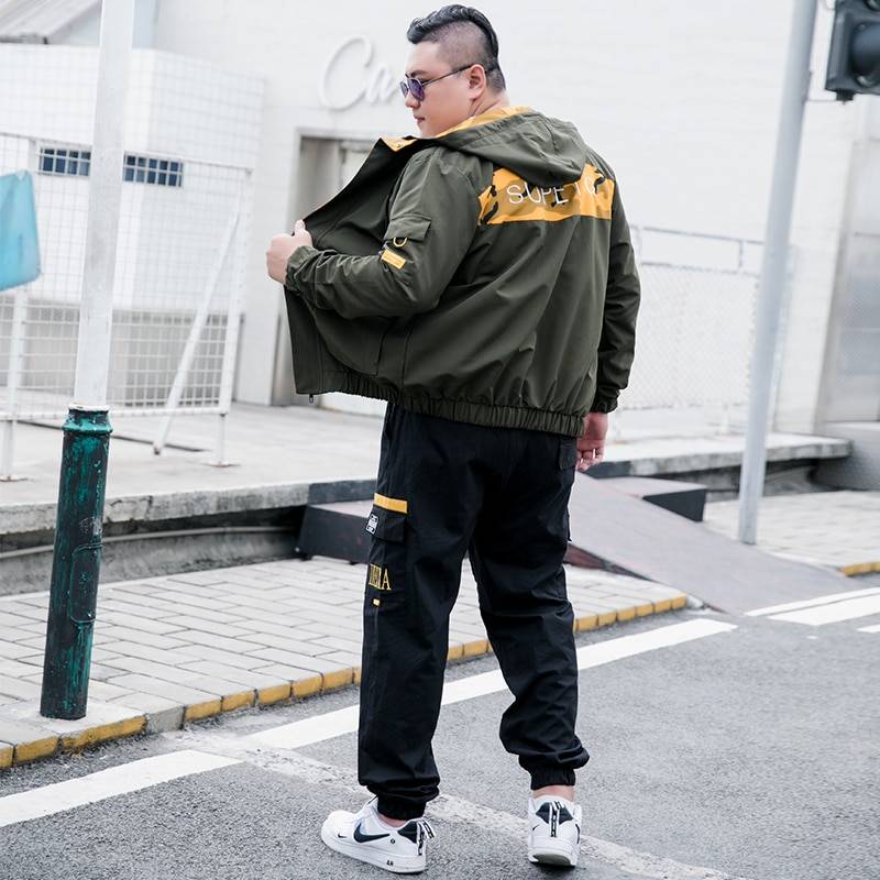 Winter Mens 2 Piece Outfits Men Sportwear Jacket Pants Sets Plus Size Clothes Mens Track Jackets Hip Hop Tracksuit Streetwear 