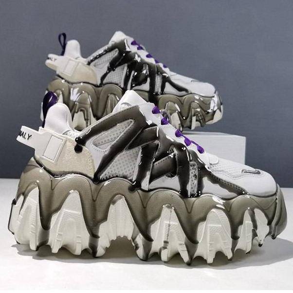 Women&#8217;s Cyber Punk Platform Sneakers 
