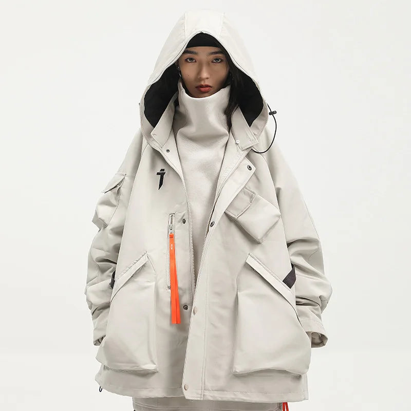 Women's Techwear Hooded Windbreaker Jacket