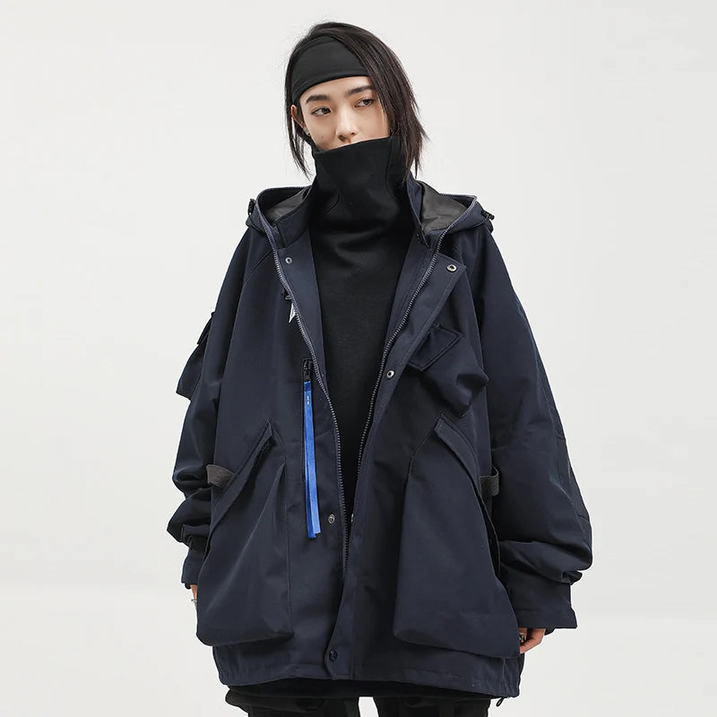 Women's Techwear Hooded Windbreaker Jacket