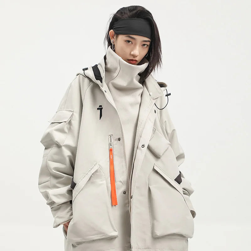 Women's Techwear Hooded Windbreaker Jacket