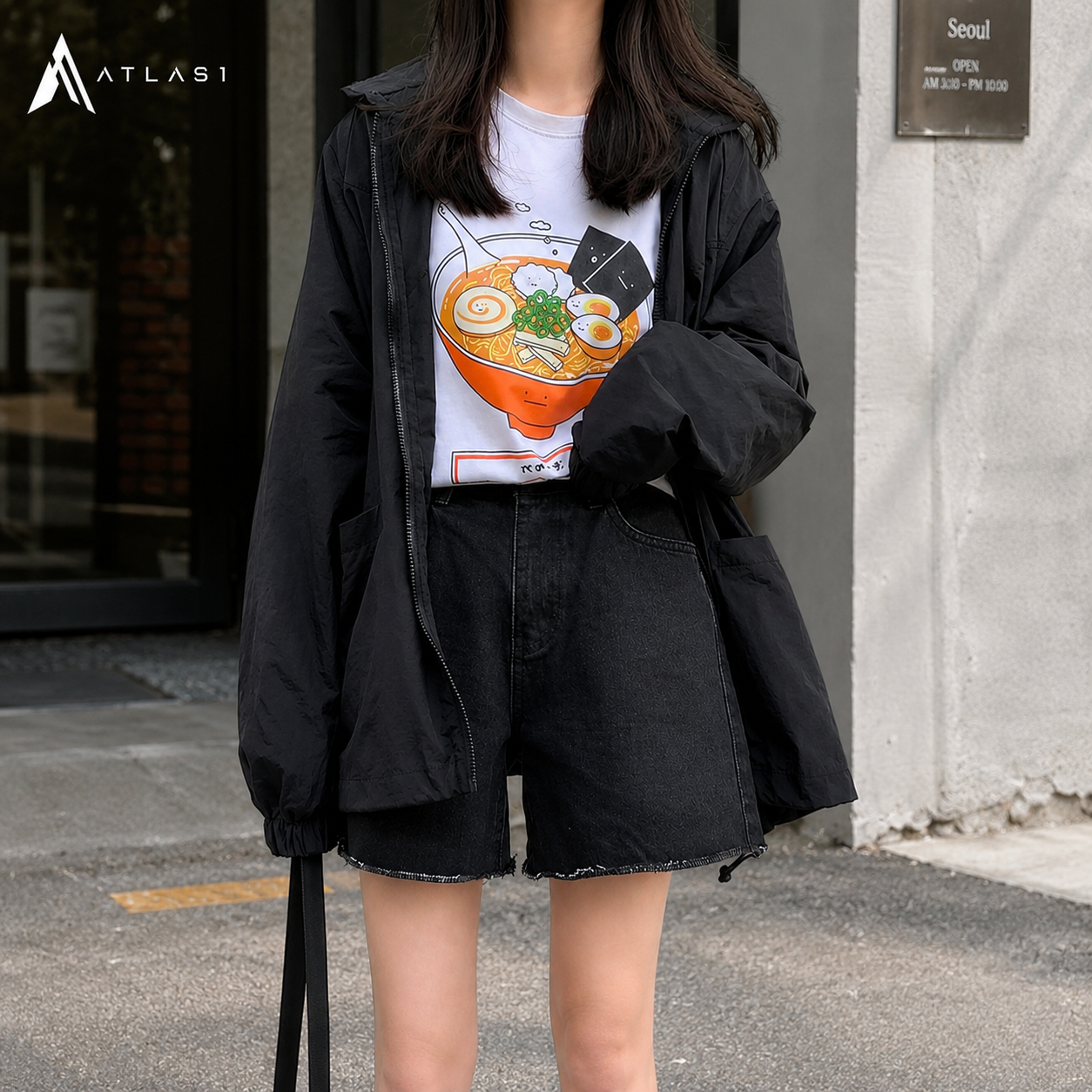 Women's Tokyo Print Streetwear Oversized Jacket
