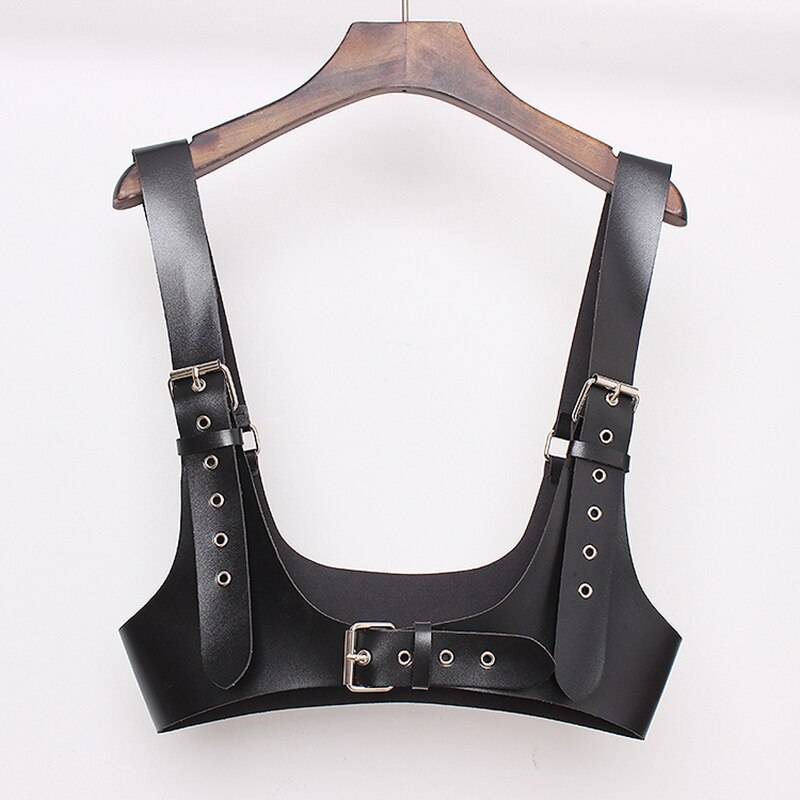 Women’s Black Eco-Leather Techwear Harness color: Black 3 