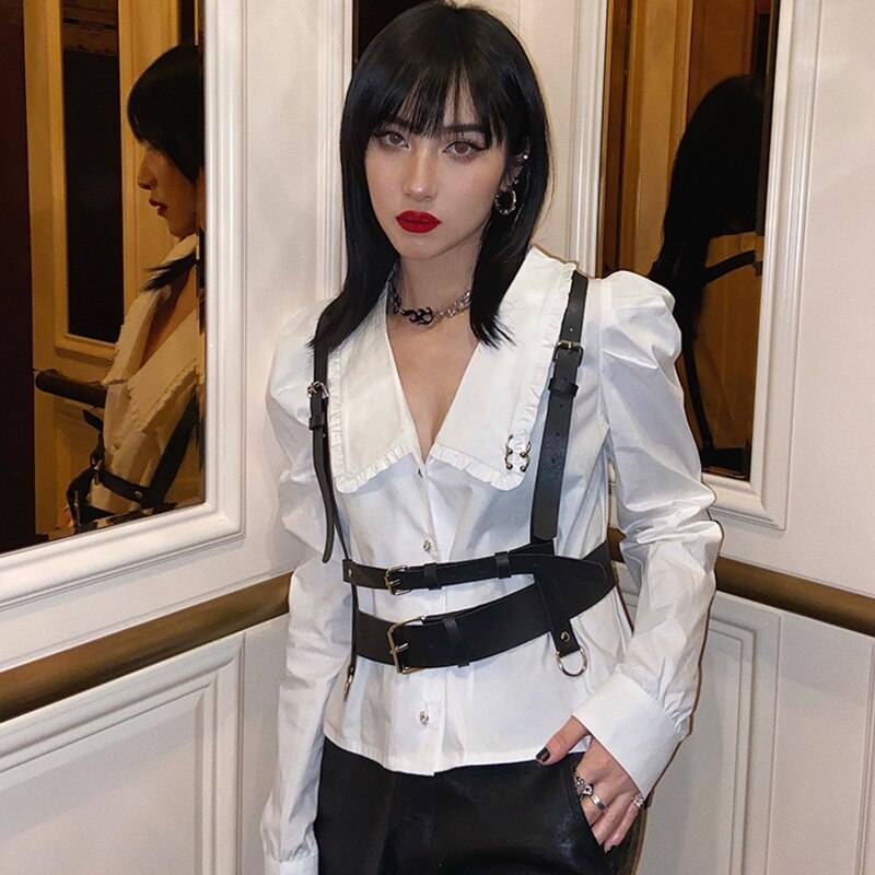 Y Demo Harajuku Techwear Women Waist Belt Adjustable Straps Buckle Accessory For Female Fashion 