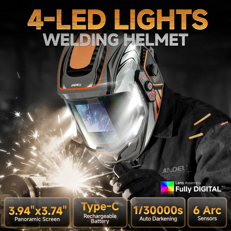 Auto Darkening Welding Helmet with Sensors - ATLAS 1 - Techwear Store