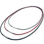 Black Genuine Leather Rope Necklace Cord - ATLAS 1