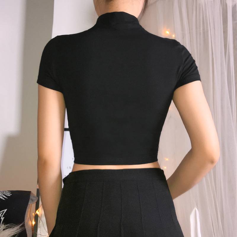 Black Harness Techwear Crop Top - ATLAS 1