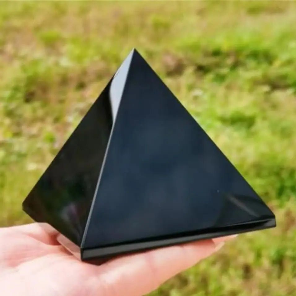 Black Obsidian Triangle Energy Stone - ATLAS 1
