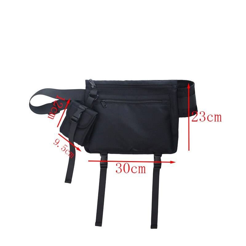 Black Tactical Straps Techwear Sling Bag - ATLAS 1