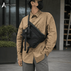 Black Tactical Straps Techwear Sling Bag - ATLAS 1