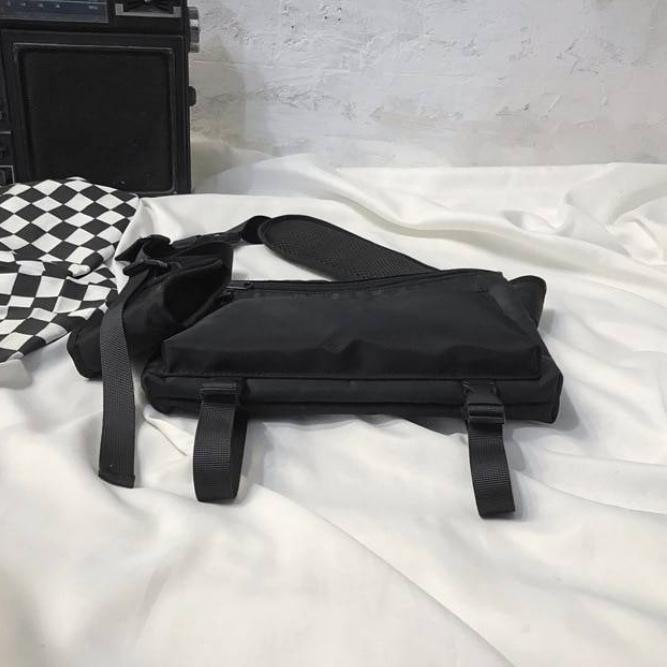 Black Tactical Straps Techwear Sling Bag - ATLAS 1