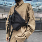 Black Tactical Straps Techwear Sling Bag - ATLAS 1