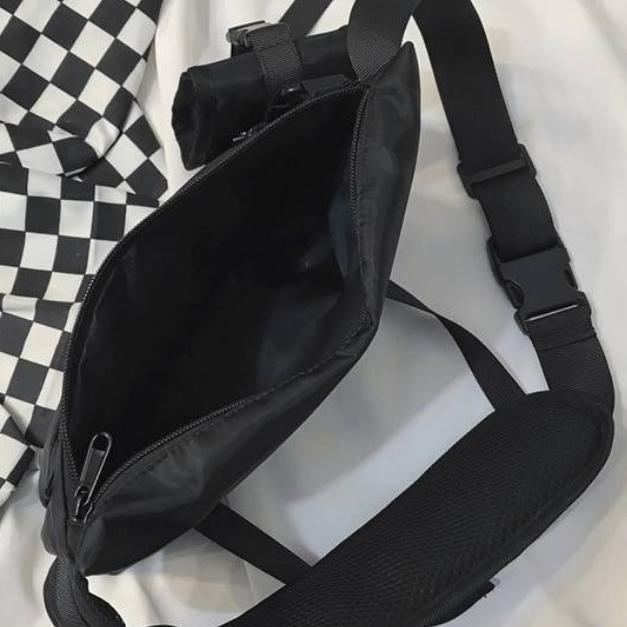 Black Tactical Straps Techwear Sling Bag - ATLAS 1