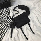 Black Tactical Straps Techwear Sling Bag - ATLAS 1