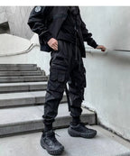 Black Techwear Cargo Pants - ATLAS 1