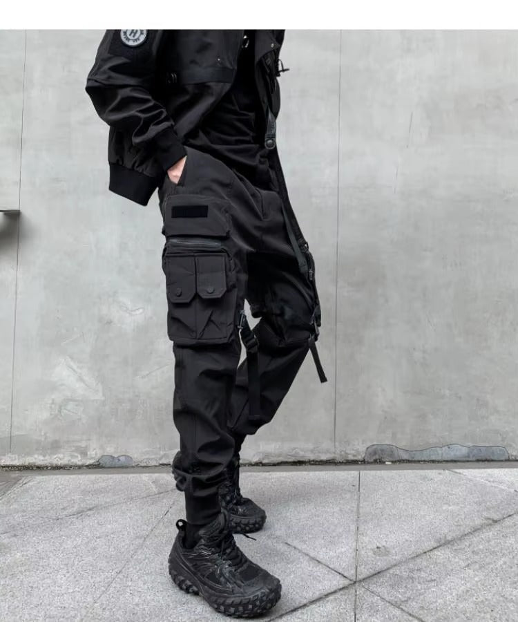 Black Techwear Cargo Pants - ATLAS 1