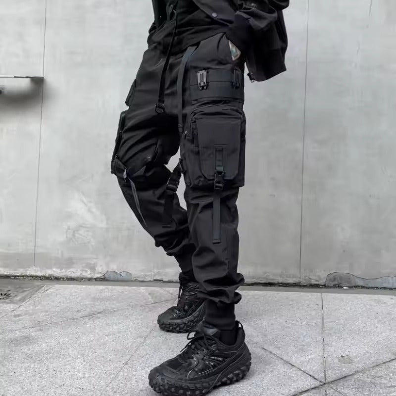 Black Techwear Cargo Pants - ATLAS 1