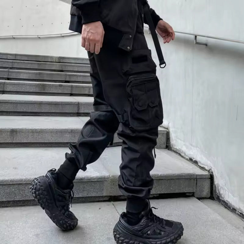 Black Techwear Cargo Pants - ATLAS 1