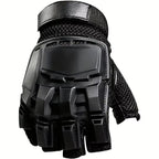 Black Techwear Fingerless Gloves - ATLAS 1
