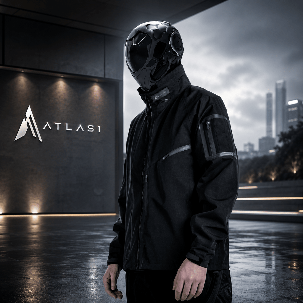 Black Waterproof Techwear Function Jacket - ATLAS 1