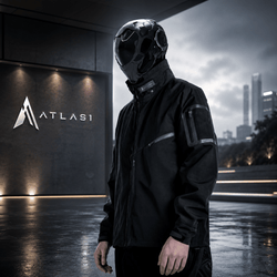Black Waterproof Techwear Function Jacket - ATLAS 1