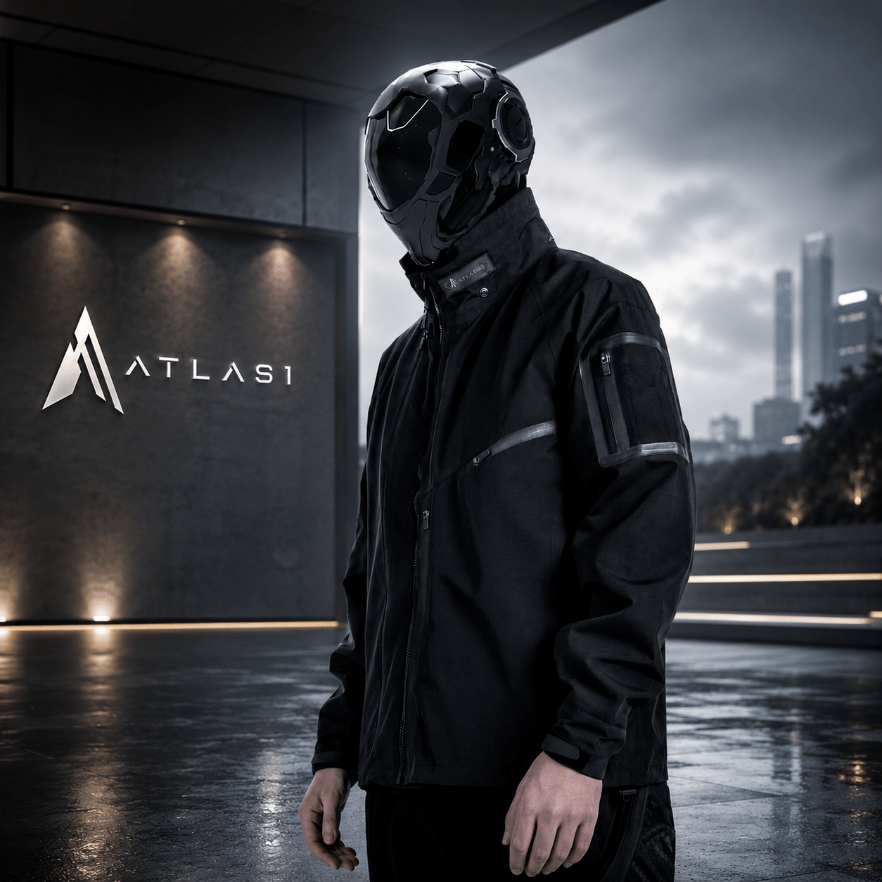 Black Waterproof Techwear Function Jacket - ATLAS 1