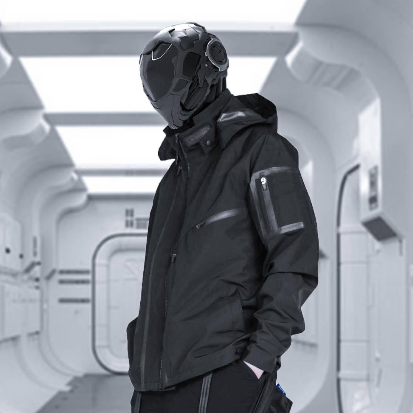Black Waterproof Techwear Function Jacket - ATLAS 1