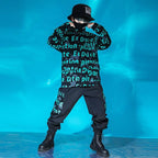 Boy's Letters Print Techwear Jacket & Pants Set - ATLAS 1