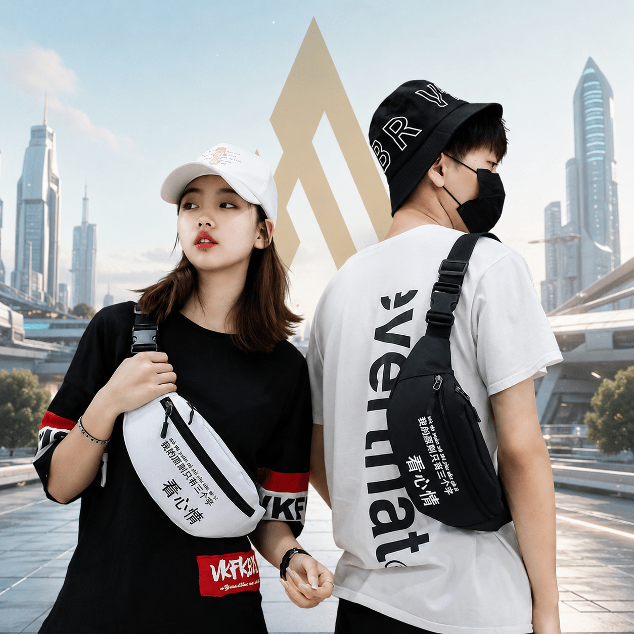 Canvas Large Capacity Harajuku Style Waist Bag - ATLAS 1