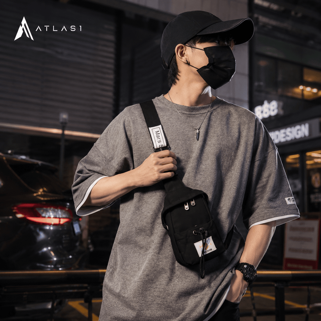 Canvas Portable Adjustable Techwear Sling Bag - ATLAS 1